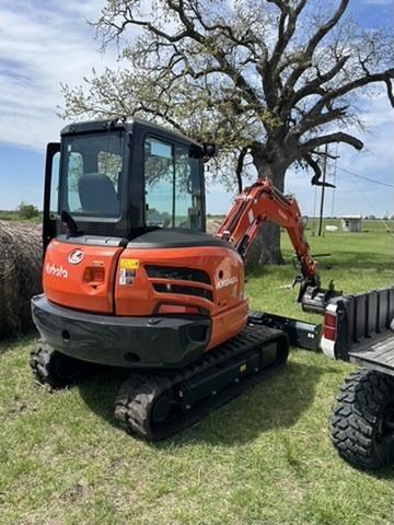 Kubota mini excavator on site in central Texas